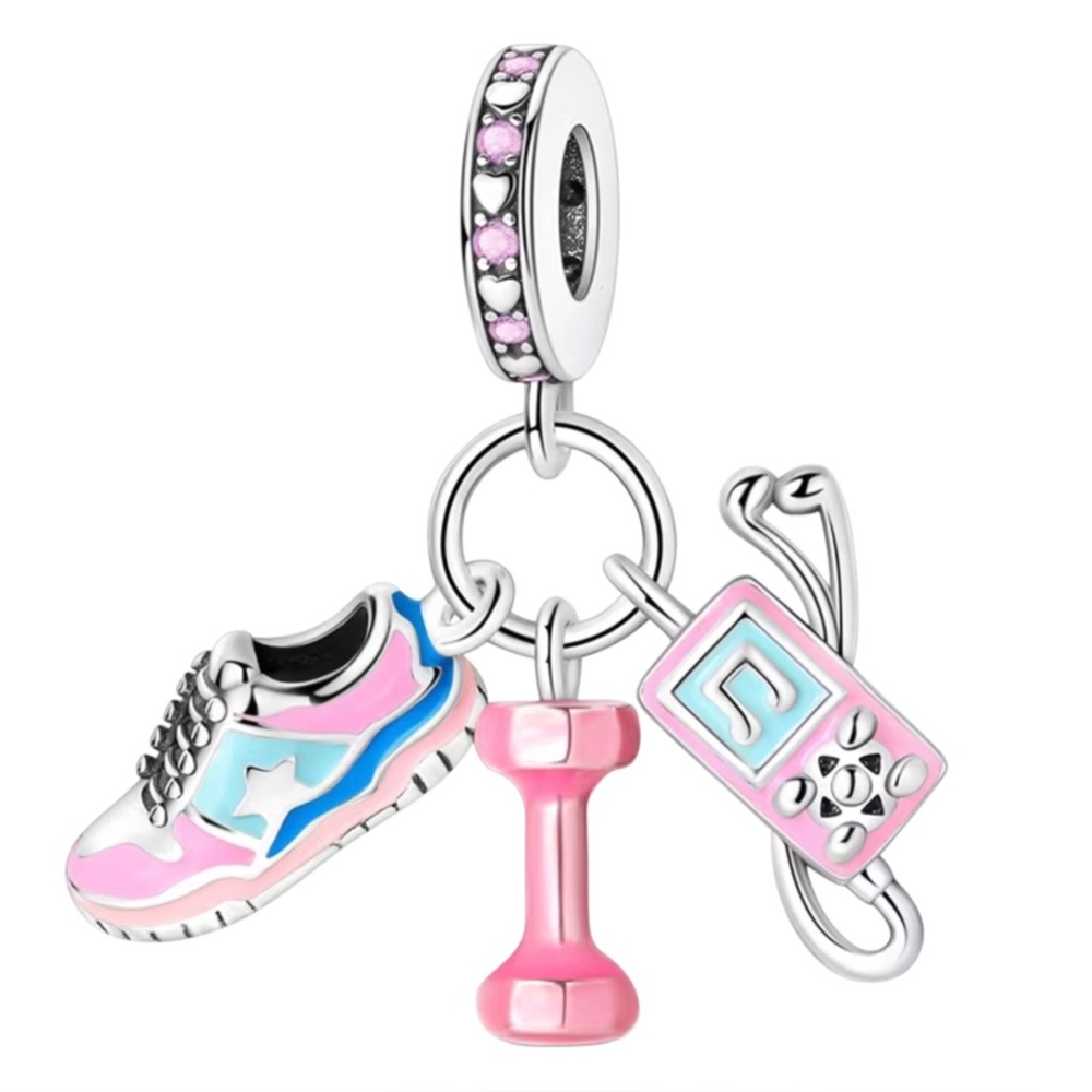 Dumbbell Sneaker MP3 Player Charm Pandora Style